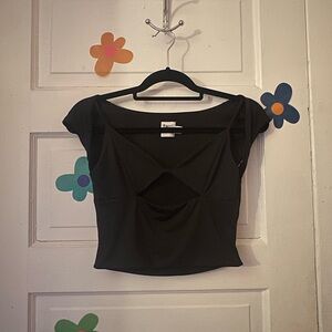 Black Crop Top Princess Polly